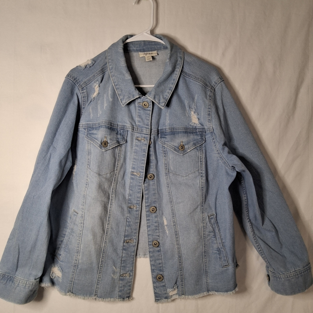 Style & Co. Light Blue Denim Jacket
